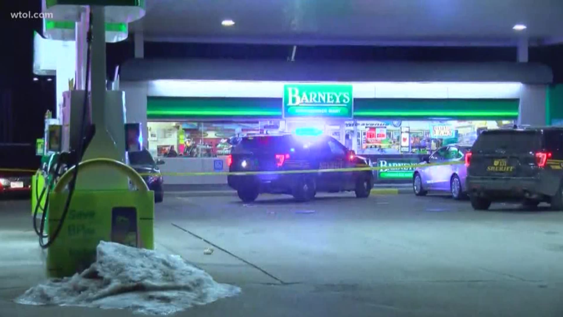Police say a suspect covered in black went behind the counter and grabbed the register before fleeing the scene.