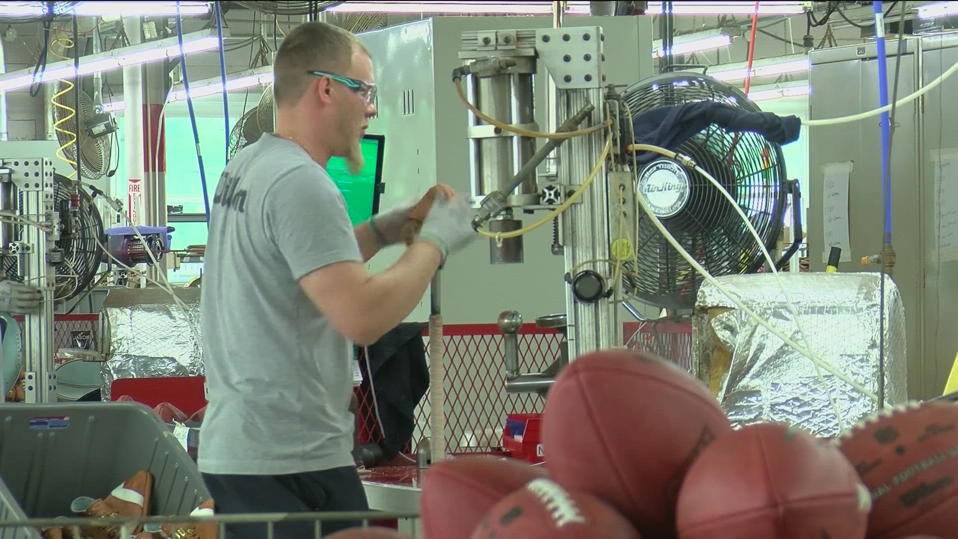 The current facility has been around for about 80 years and is due for upgrades. The goal is to double production of game balls and expand offerings beyond footballs