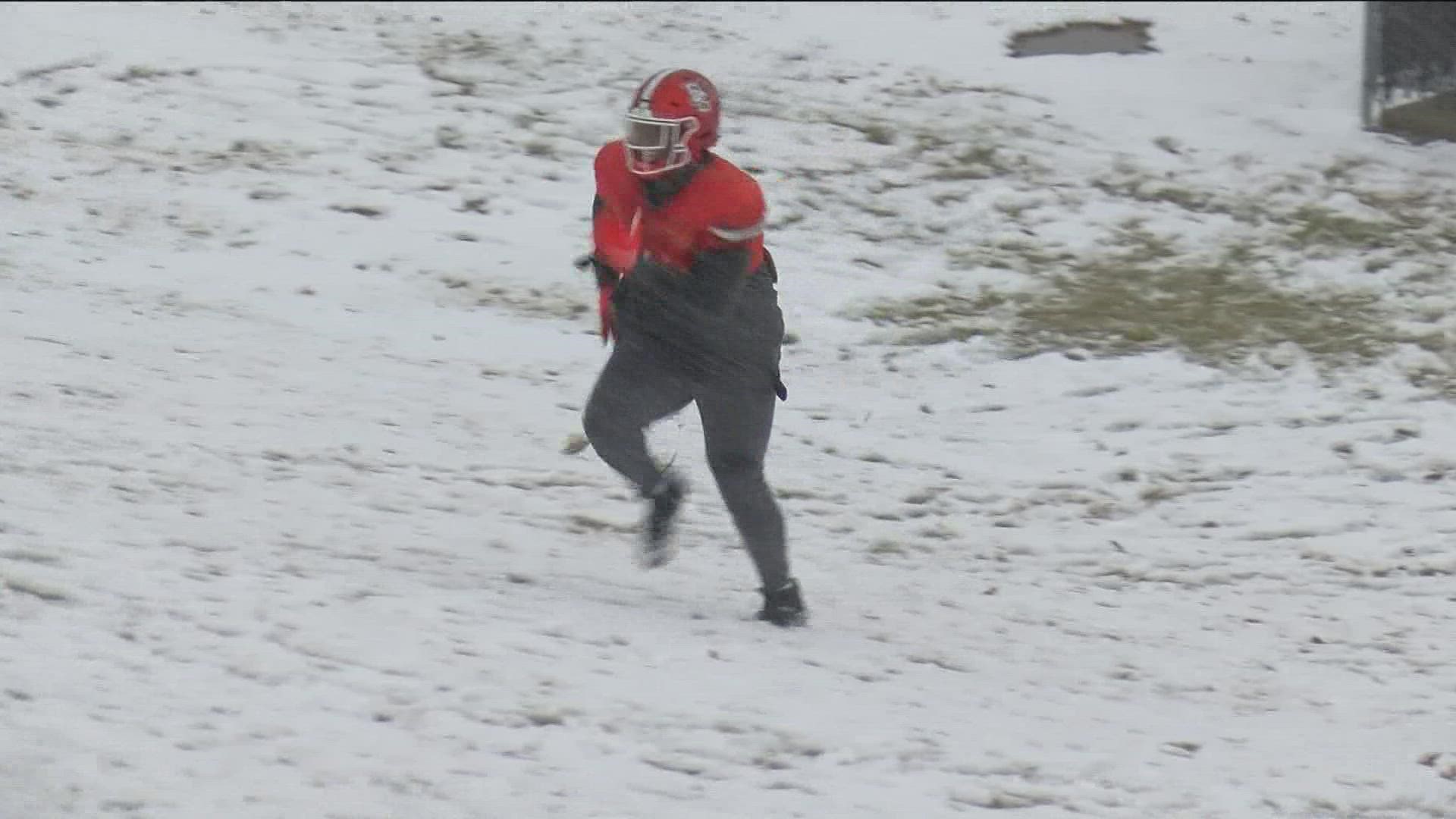 Jakari Robinson used Mother Nature to his advantage over the weekend with an impromptu workout