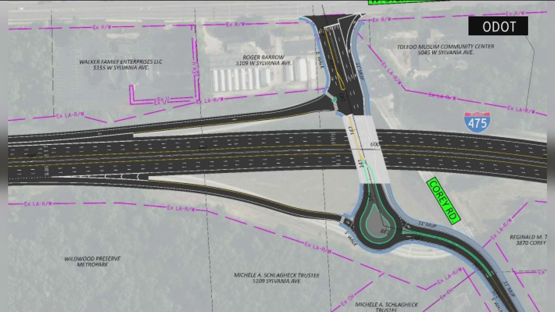 The project would involve widening I-475 in parts of west Toledo.