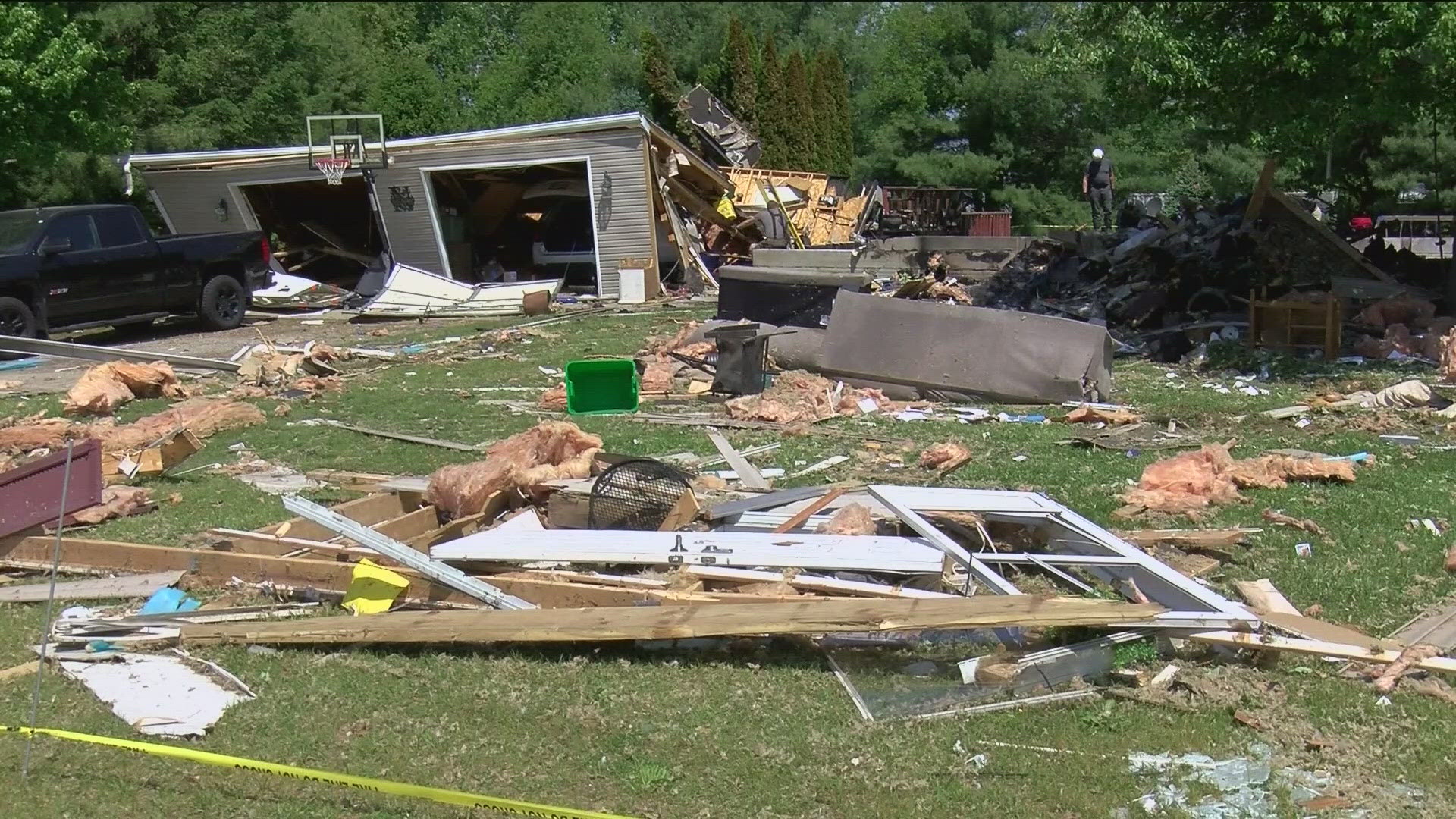 Delta and Lyons community members are helping after a home exploded in Fulton County, killing two of the four family members that were inside.