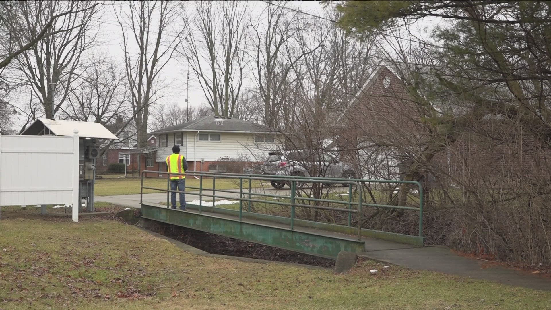 The drone footage is just the preliminary step in a project that city officials said will continue into summer to repair one of downtown's sewer lines.