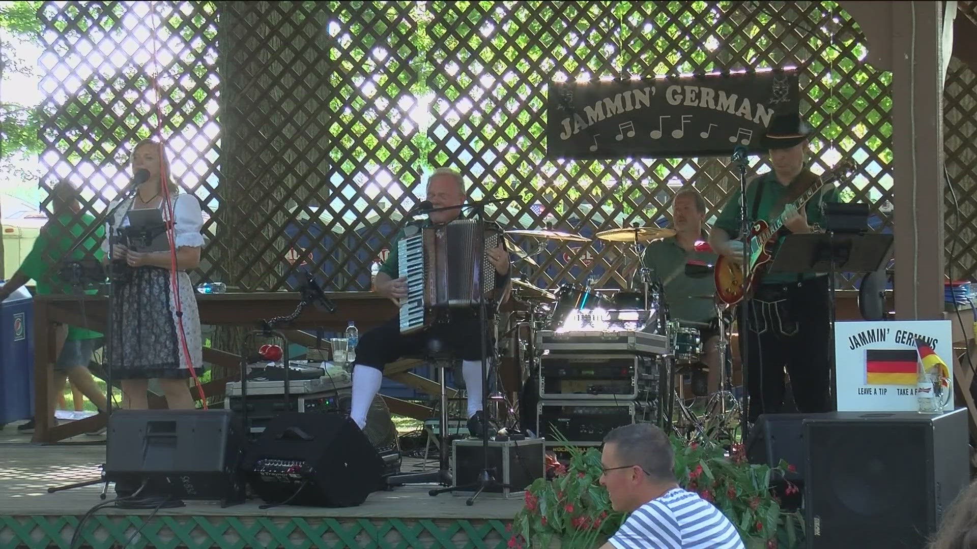 The day before the German American Festival opens the beer taps for guests, volunteers were on hand prepping 2,500 pounds of German potato salad.