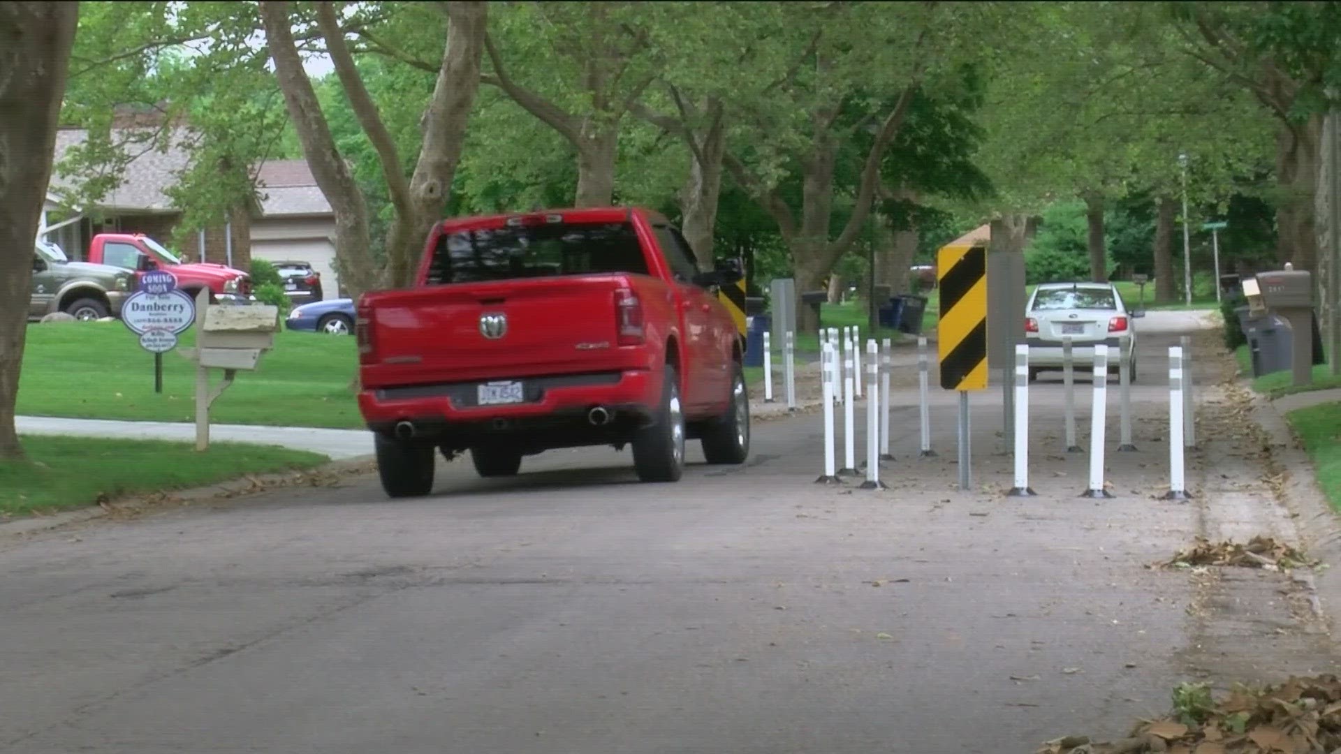 One south Toledo neighborhood has new barriers set up to try to slow down traffic. Not all residents think they work well.