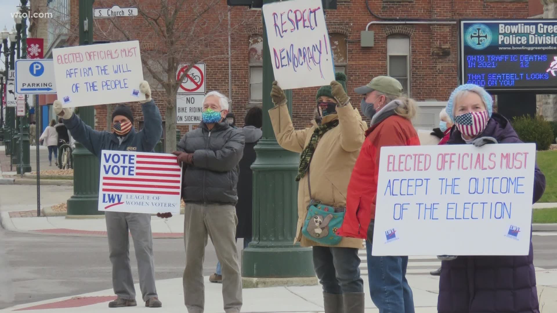 The League of Women Voters Bowling Green chapter urged election officials Wednesday to affirm the results of the 2020 election.