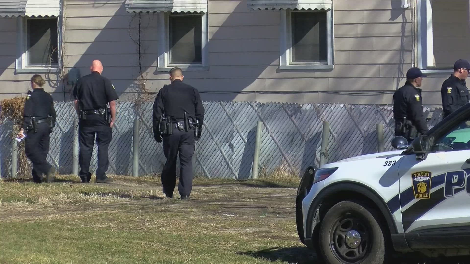 Toledo police said they responded to the 1700 block of North Erie Street on Wednesday morning and found a 33-year-old woman with at least one gunshot wound.