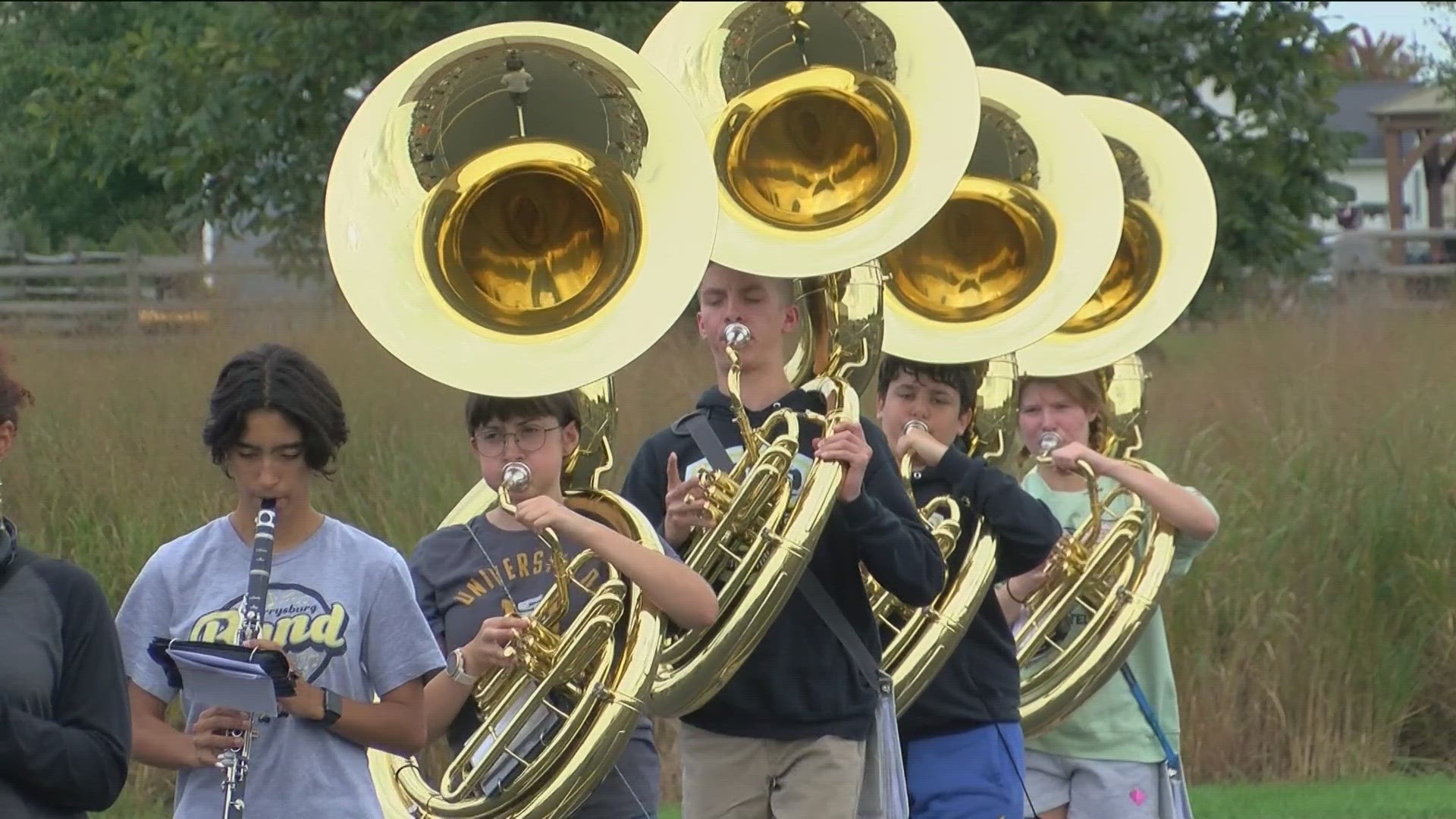 The Yellow Jackets marching band is considered the 'Pride of Perrysburg' and has nearly 200 members
who will perform a Crystal Concert...three times in December.