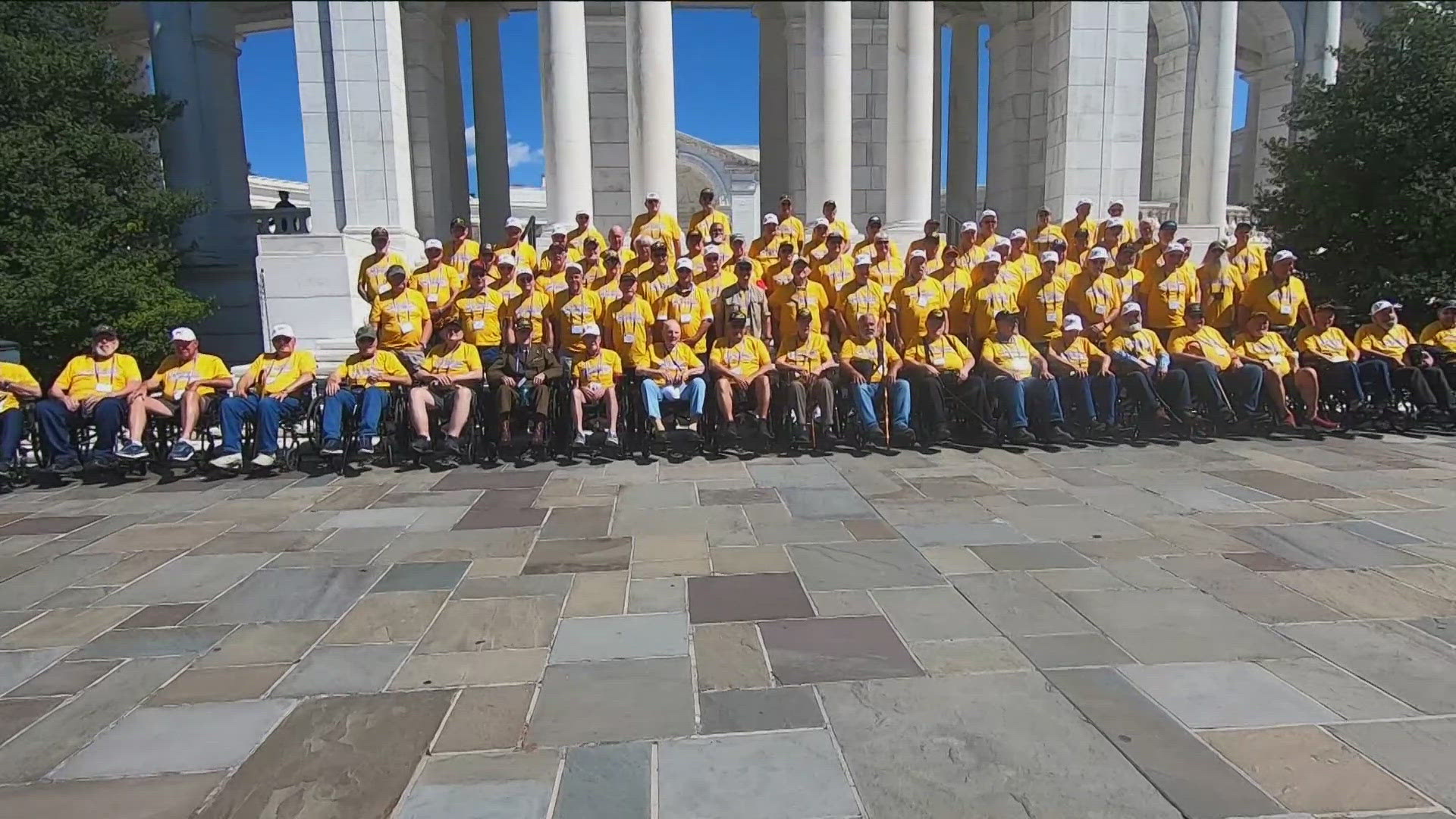 88 veterans got the chance on Tuesday to tour memorials built in their honor at the nation's capital.