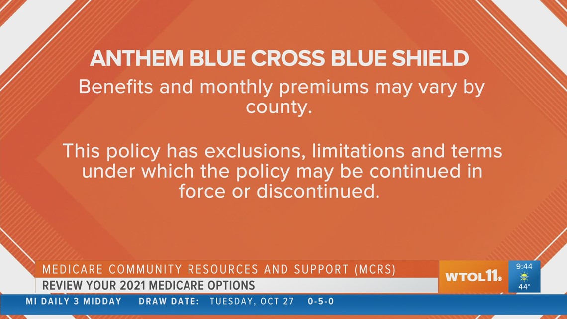 Medicare Open Enrollment options with Anthem Blue Cross Blue Shield