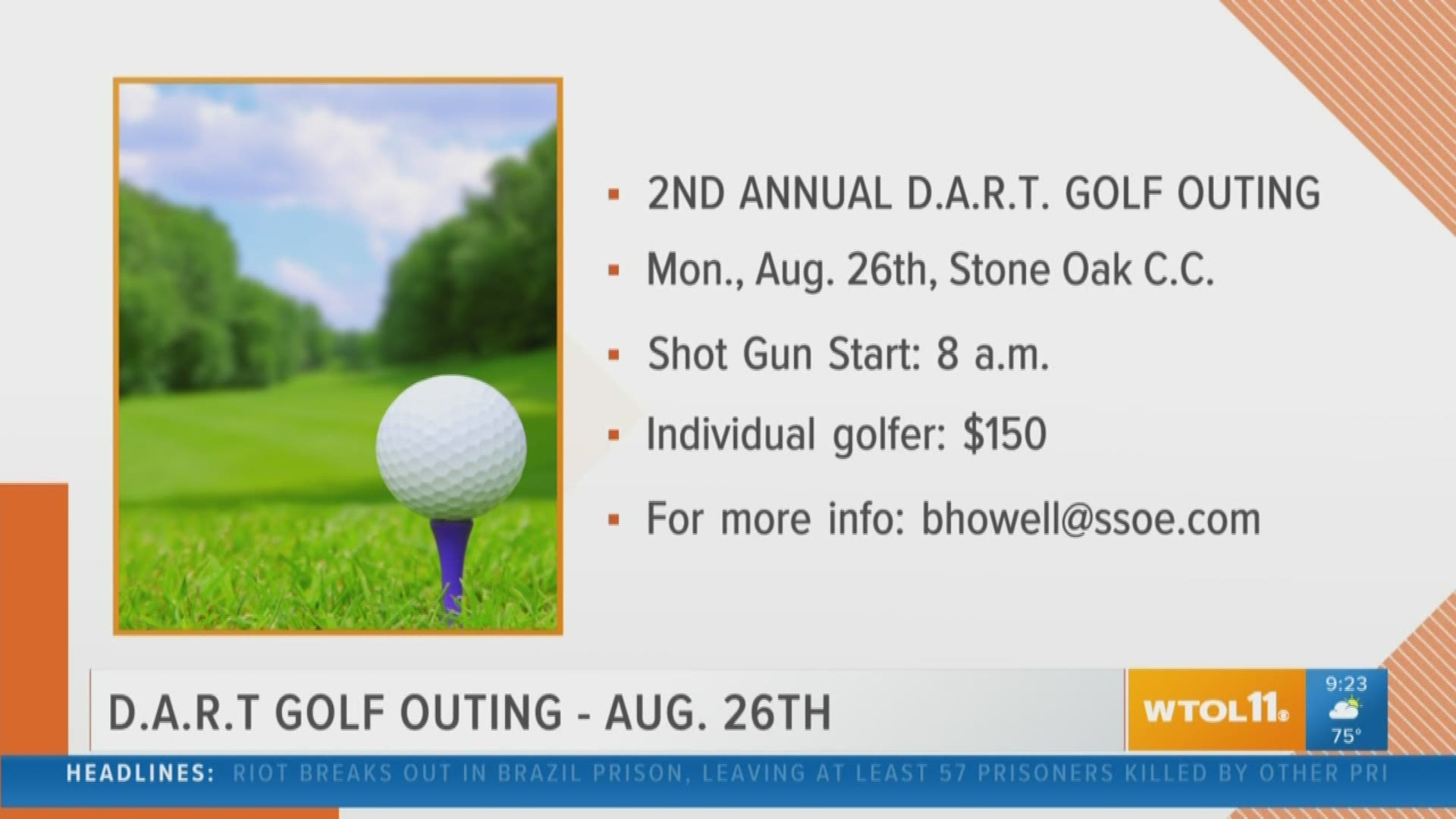 Lucas County Sheriff John Tharp invites you to the D.A.R.T golf outing coming up in August!