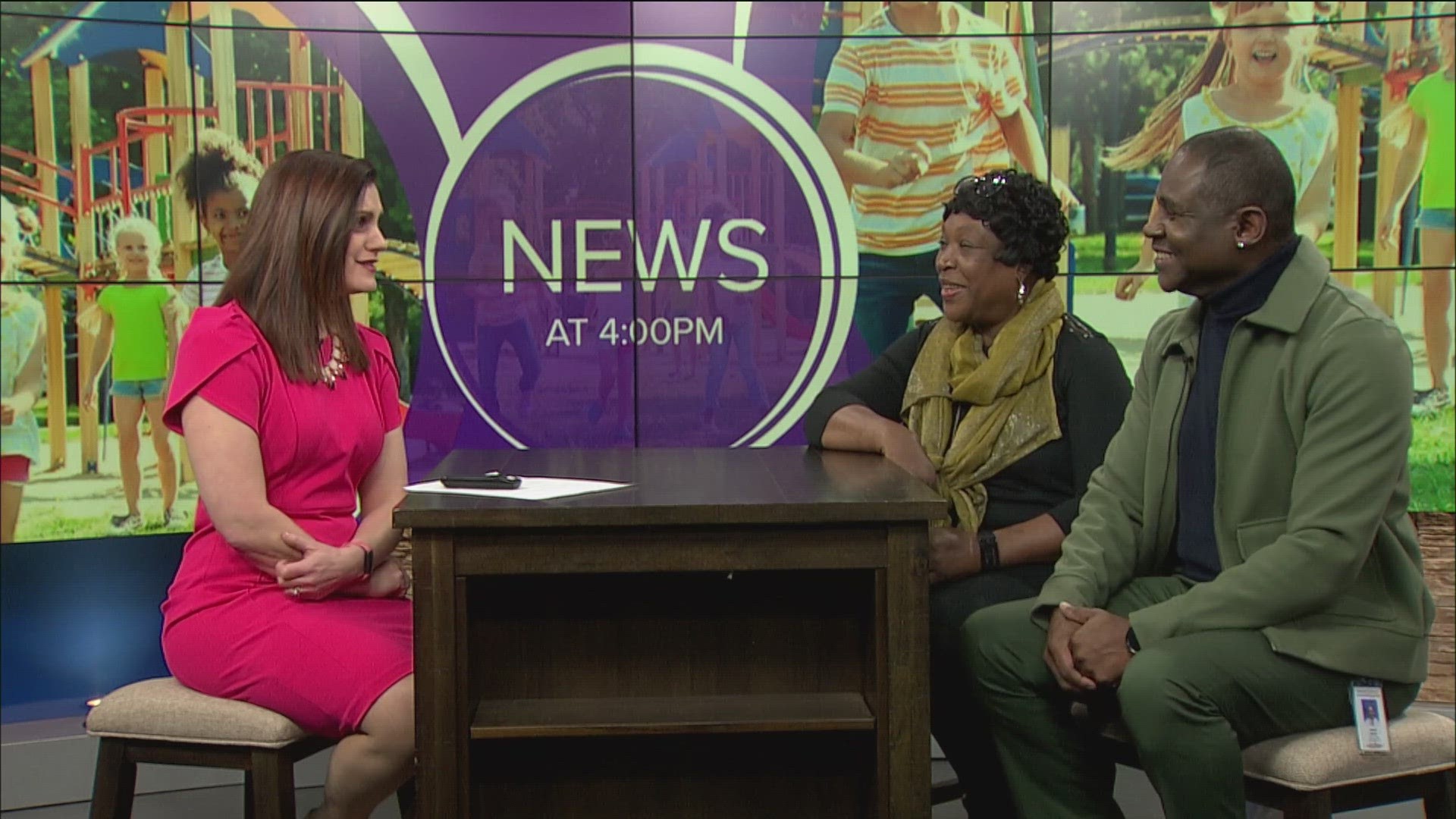 Jacqueline Johnson and David Bush from the city talk with Amanda Fay about the application process. The deadline to apply is set for Feb. 2.