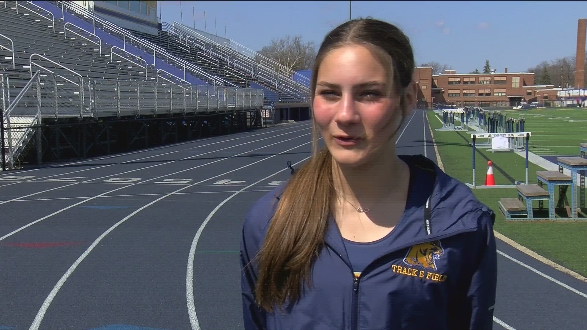 The Whitmer freshman broke a 35-year-old school record in the girls 3200 meter run