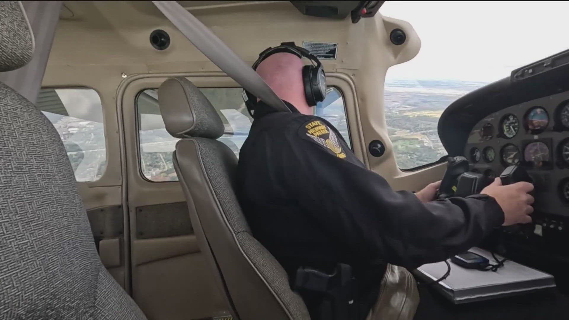 With a stopwatch and a radio, Ohio State Highway Patrol trooper Jeffrey Evans is able to combat aggressive driving.