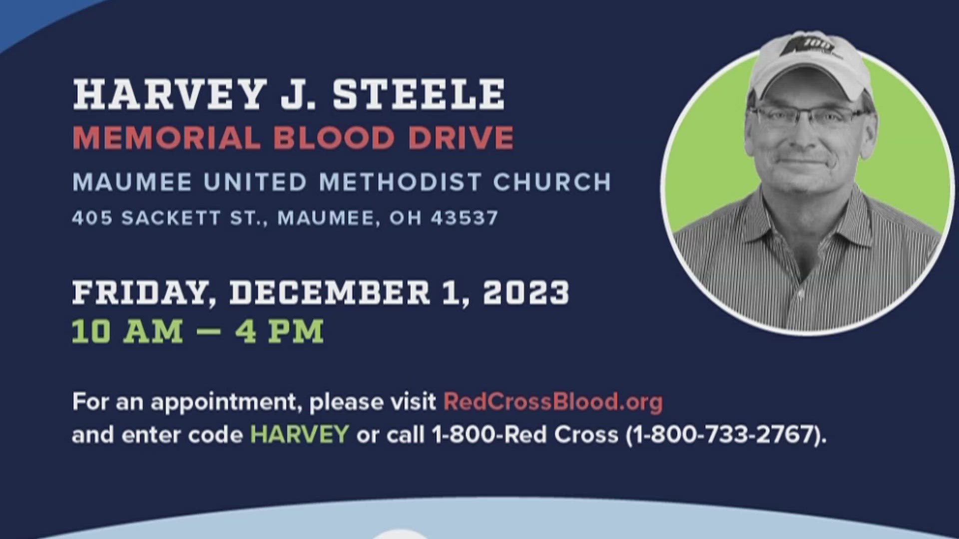 Kara Steele talks how you can get in the spirit of giving during the Harvey J Steele Memorial Blood Drive at Maumee United Methodist Church Saturday.