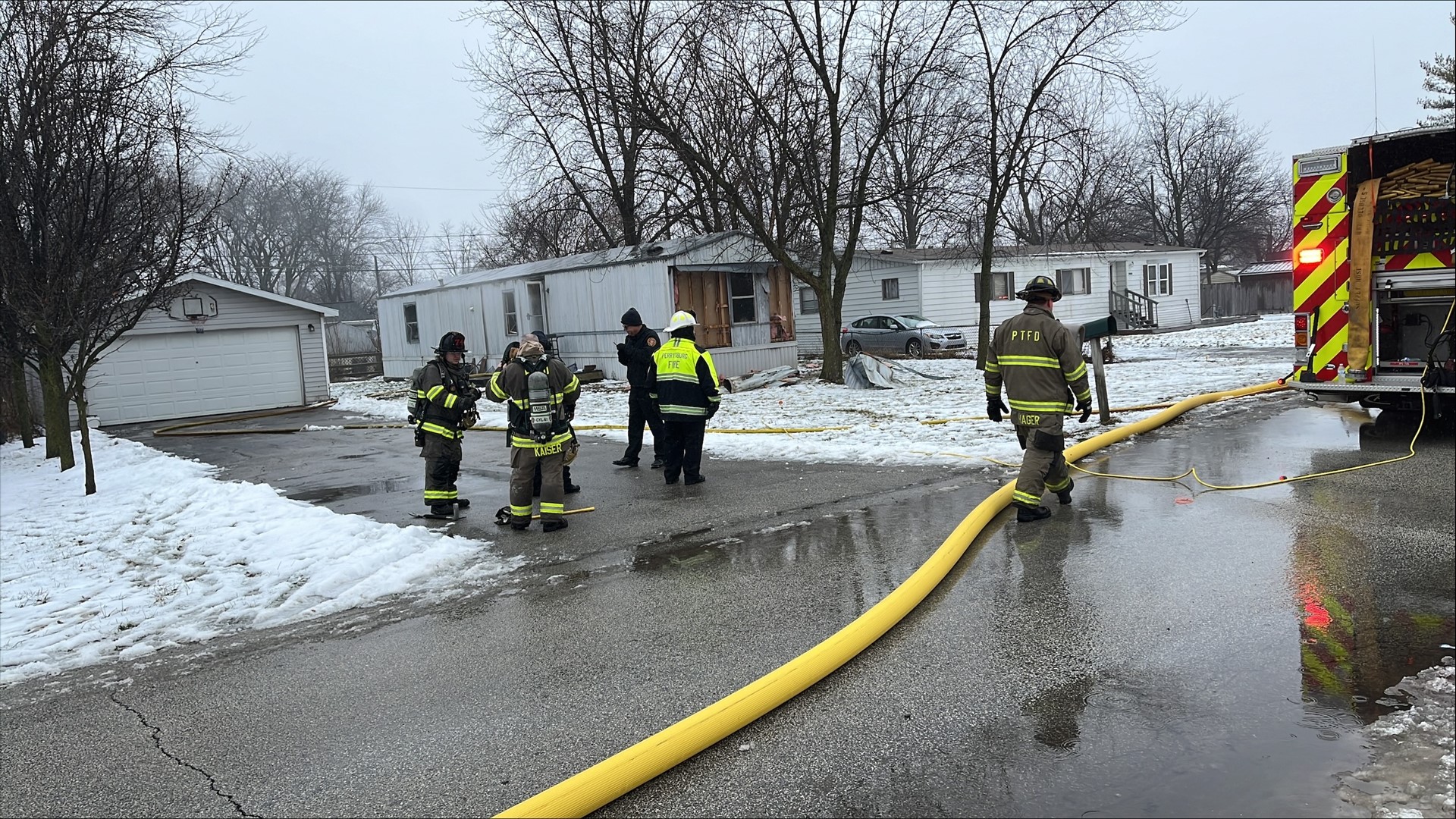 Crews battle fire at home in Perrysburg Heights on Tuesday