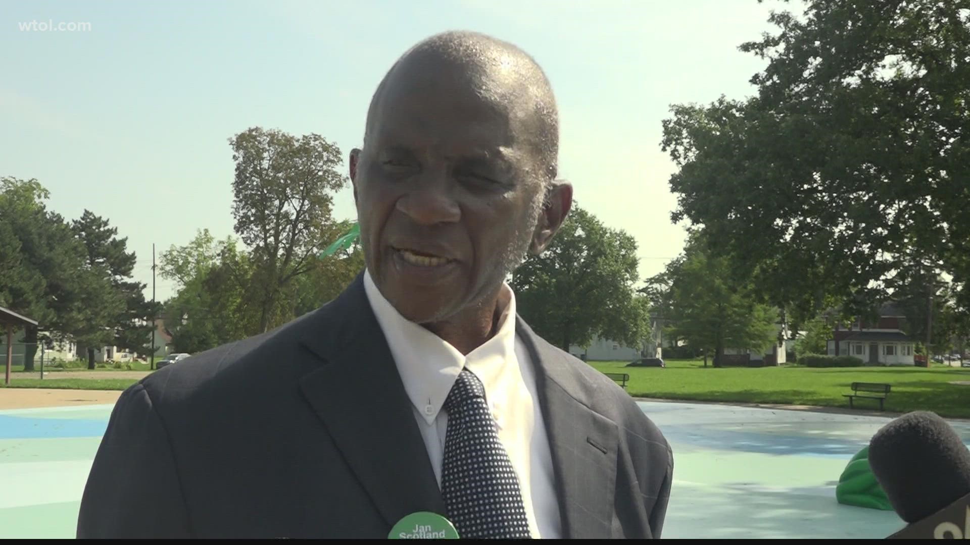 Former Toledo Mayors Mike Bell and Donna Owens chose Savage Park to address their concern