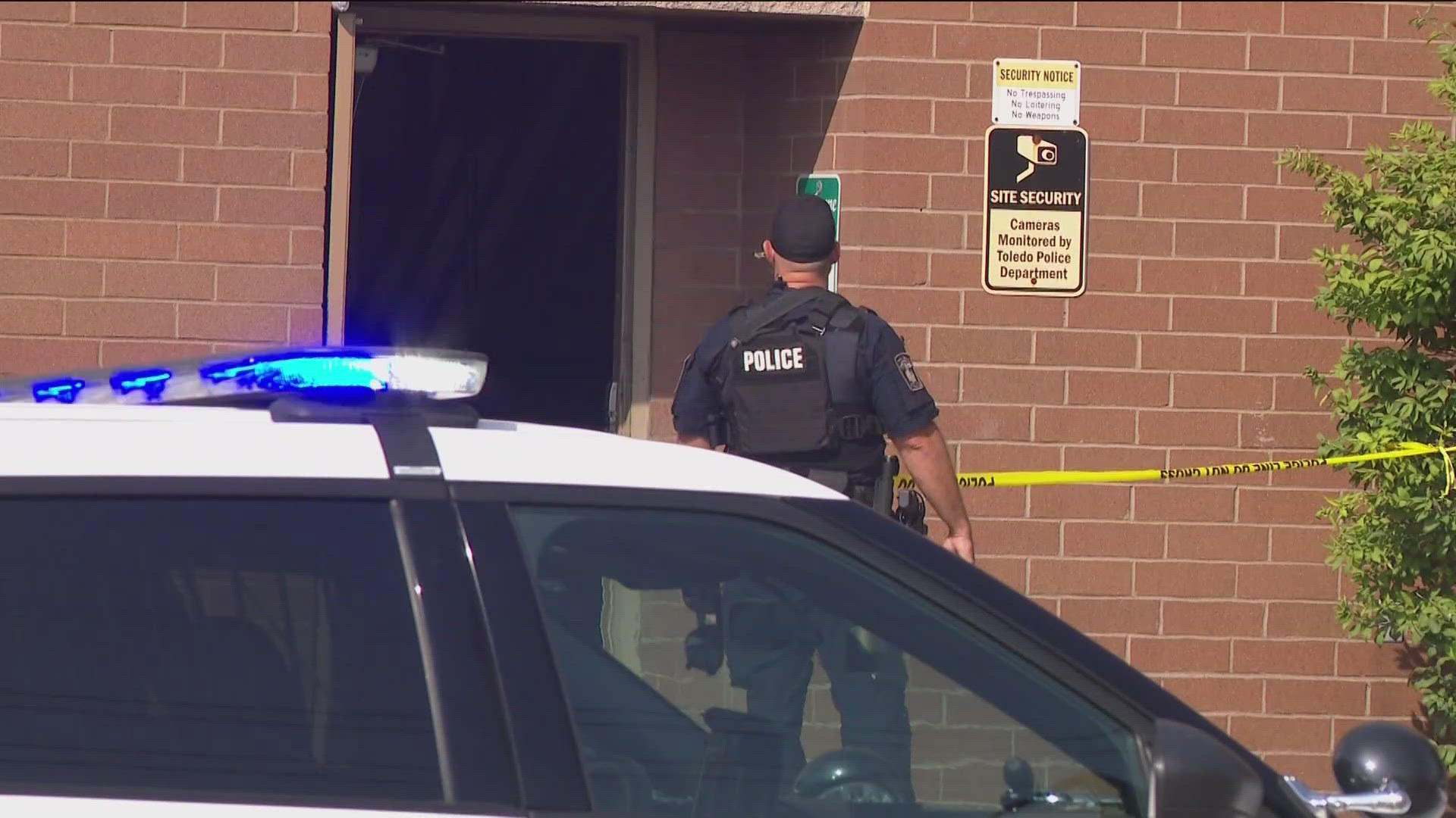 The victim was shot in the hallway of an apartment building, police say.