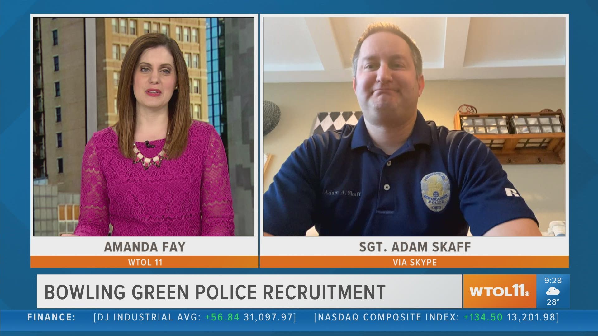 Sgt. Adam Skaff joined Amanda Fay Monday morning from the Bowling Green Police Division, where they're looking for new officers to join the force.