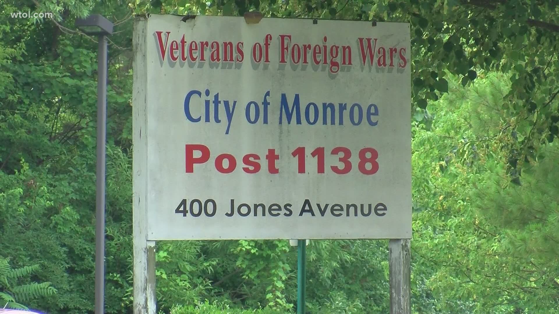 Monroe VFW Post 1138 Commander Alvin Bond got a call asking why American flags that lined the post's entrances were on the ground, or by the dumpster.
