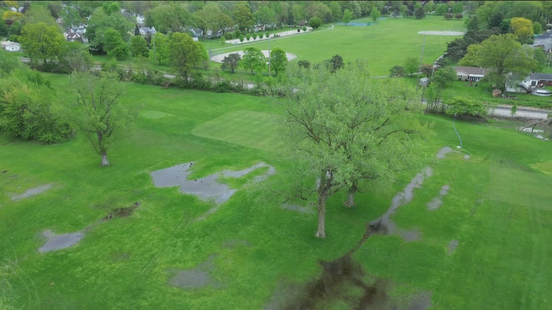 A south Toledo golf course has closed a few times due to soggy conditions from record-breaking rain in our area, but crews are doing their best to keep it open.
