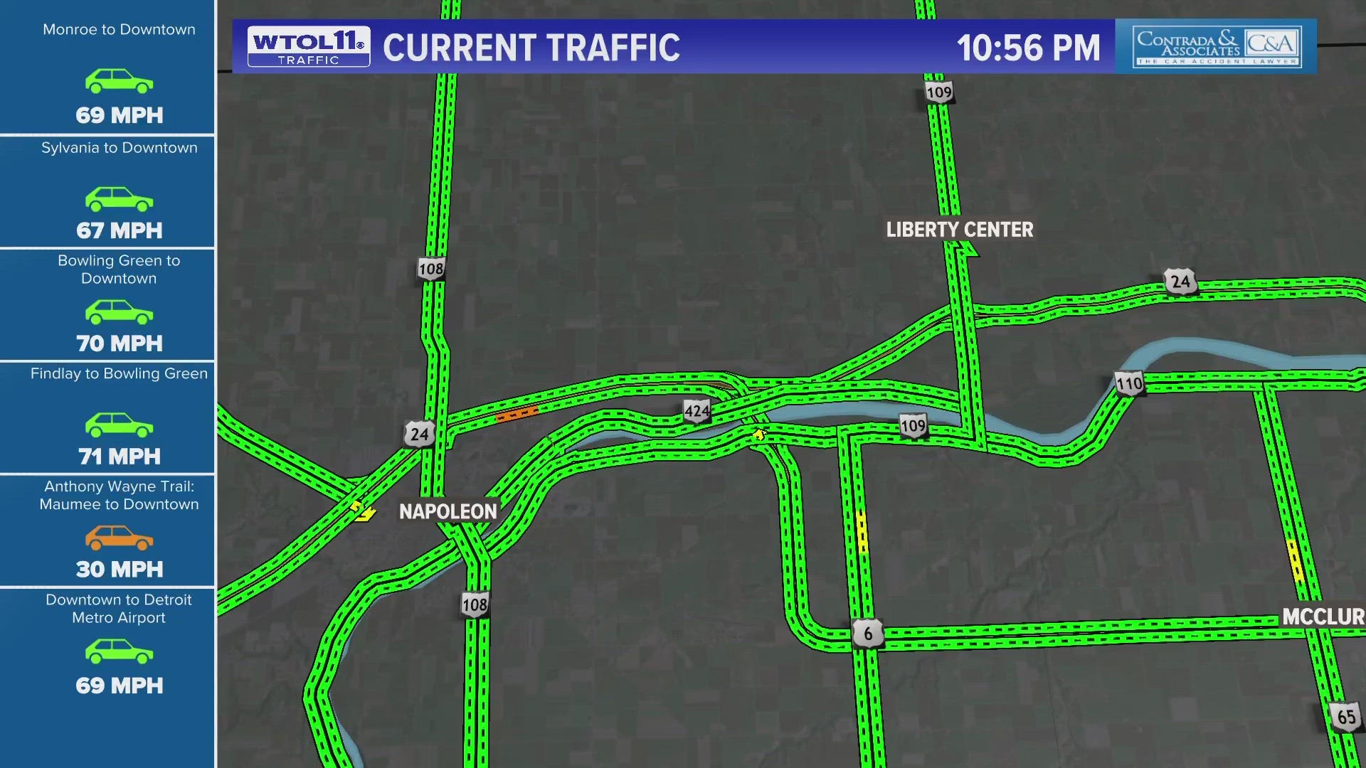 Four injured in US 24 crash in Napoleon Monday night