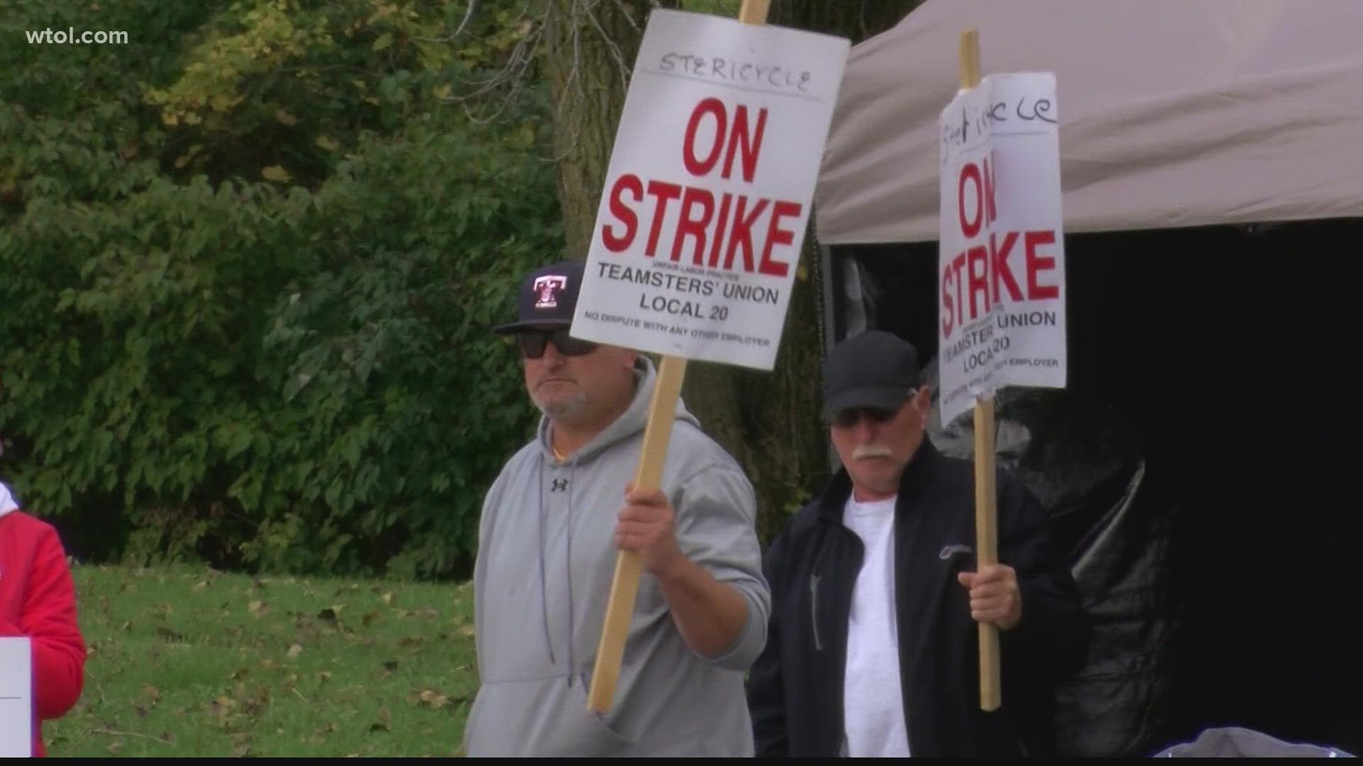 The company says they have brought in additional facility workers and drivers during the work stoppage.