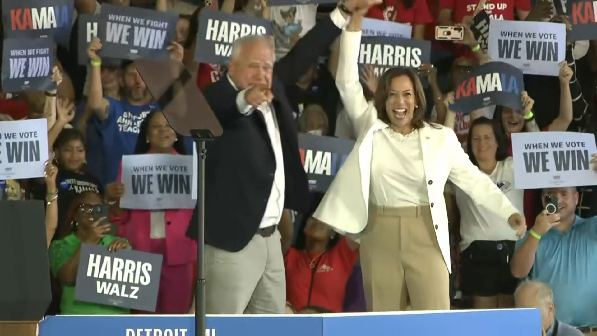 It was Harris and Tim Walz's third rally together, preceded by their joint debut on Tuesday in Philadelphia and an earlier appearance Wednesday in Wisconsin.