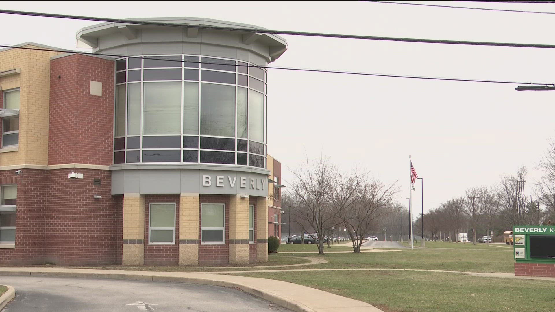 The New Order National Human Rights Organization and family gathered in front of Beverly Elementary School on Tuesday to speak about the incident.