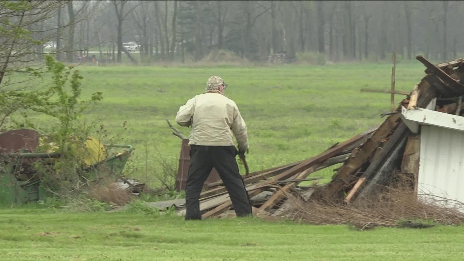 According to the National Weather Service, peak winds reached 80 mph during Tuesday's storm.