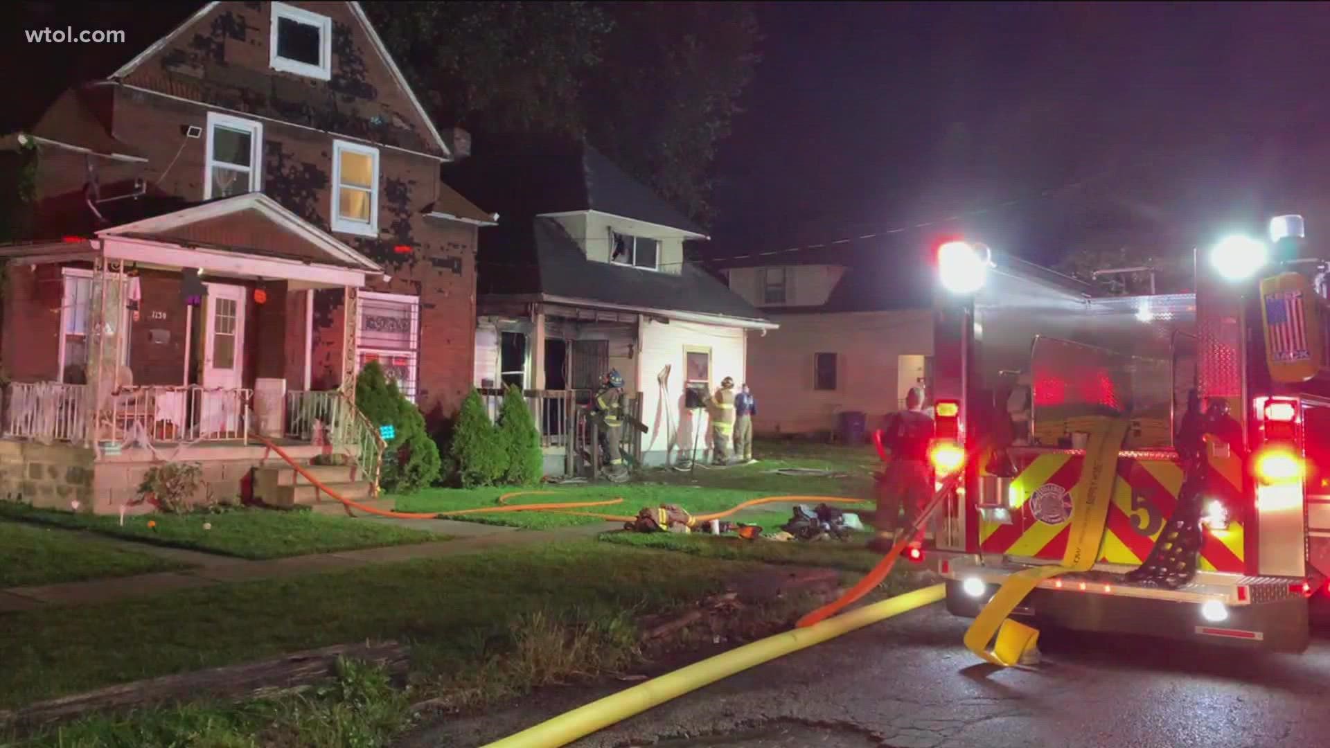 Two houses were damaged in the fire in the 1100 block of Montrose Avenue, including the location where Davon Butler was found shot the night before.