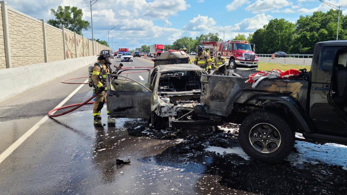I475 near Dorr Street reopens after fiery crash