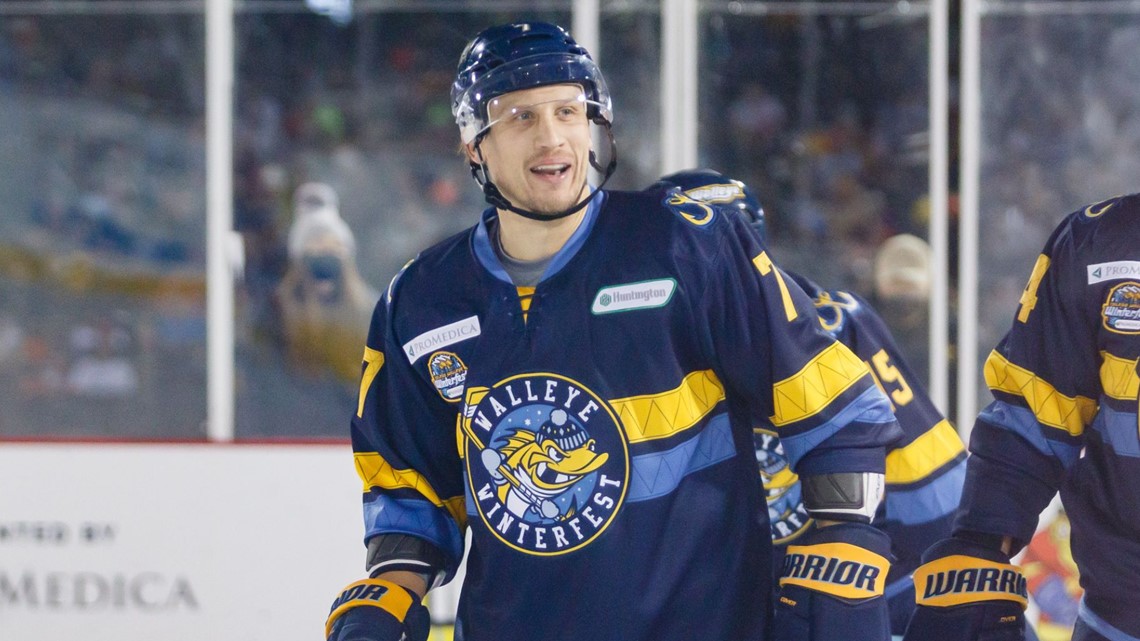 Toledo Walleye on X: This navy jersey features the Winterfest