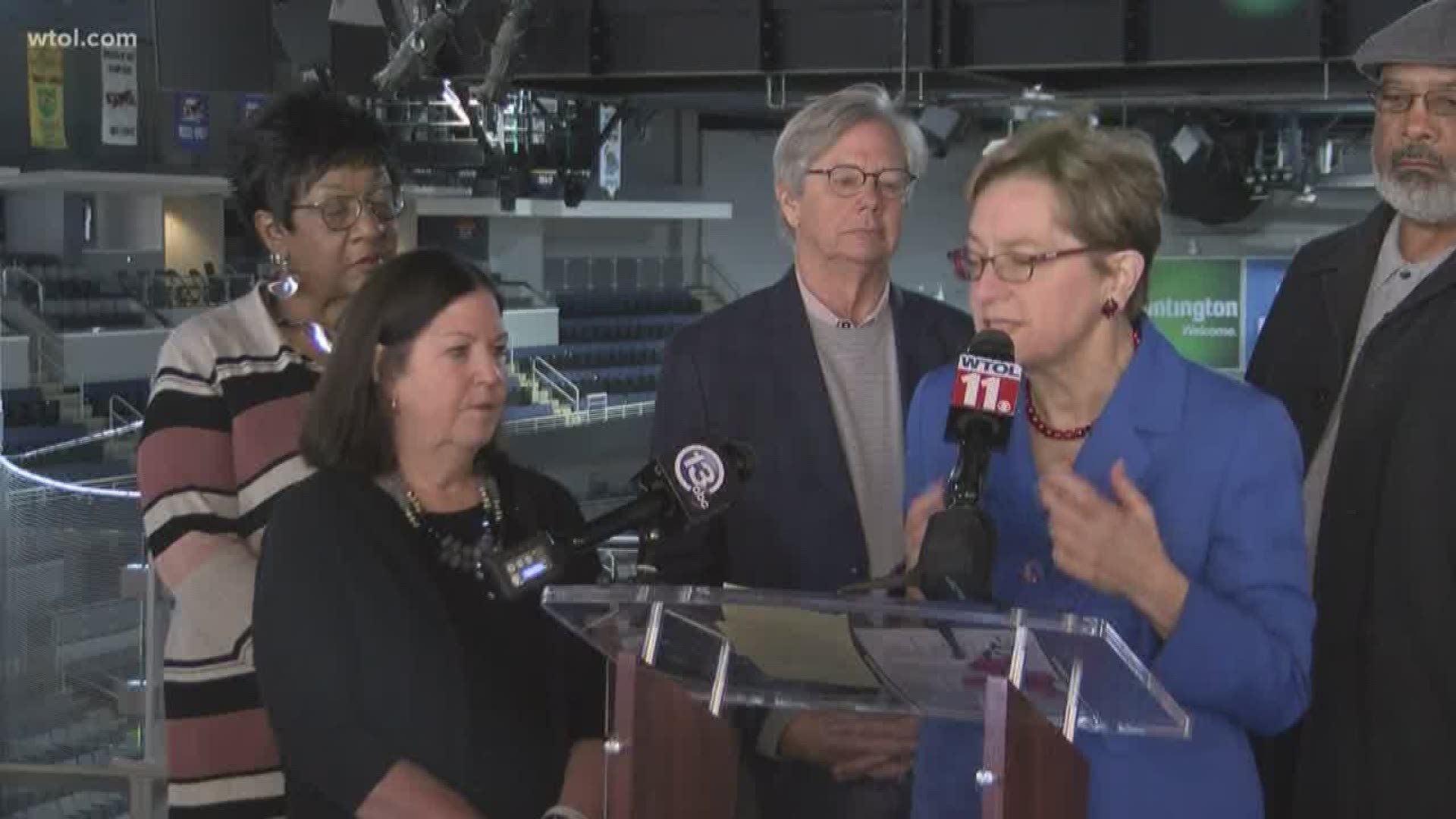 Congresswoman Kaptur and Lucas County Democrats call for respect and civility as President Trump rallies in Toledo on Jan. 9.