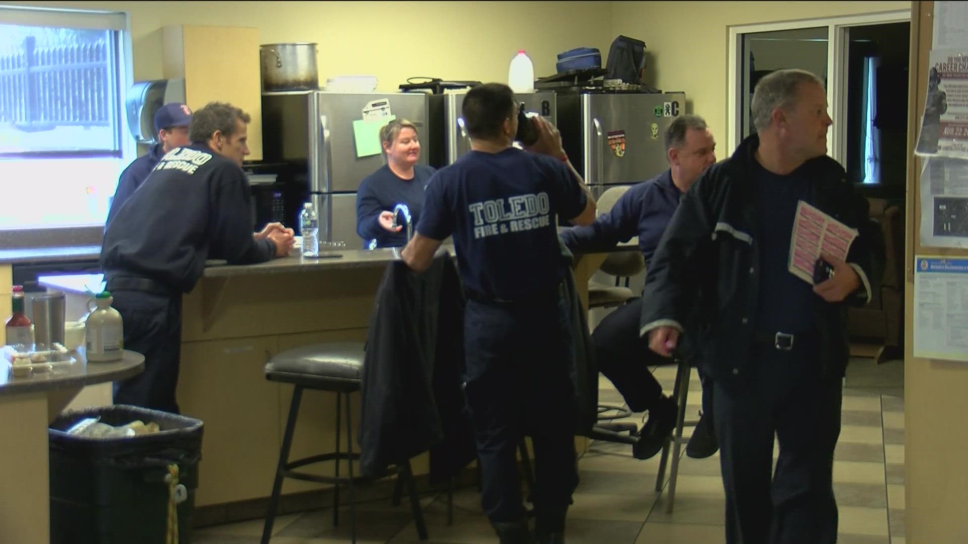 Firefighters, police officers and medical professionals don't usually have the holidays off. But departments are close enough to still celebrate while on duty.