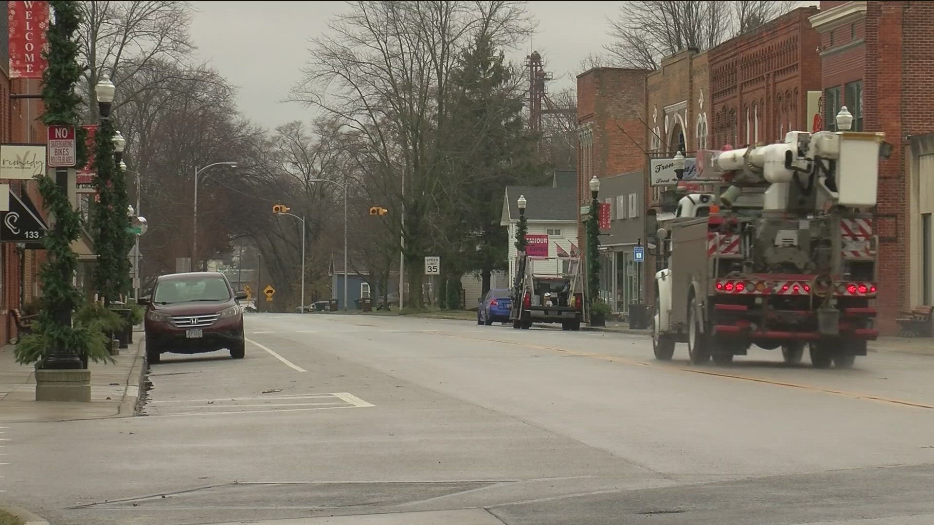 Pemberville turned off the power on Monday so it could safely turn off the power from an old station to a newer station.