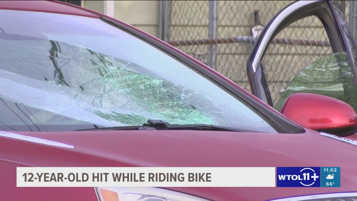 12-year-old hospitalized after being struck by car while riding bike in ...