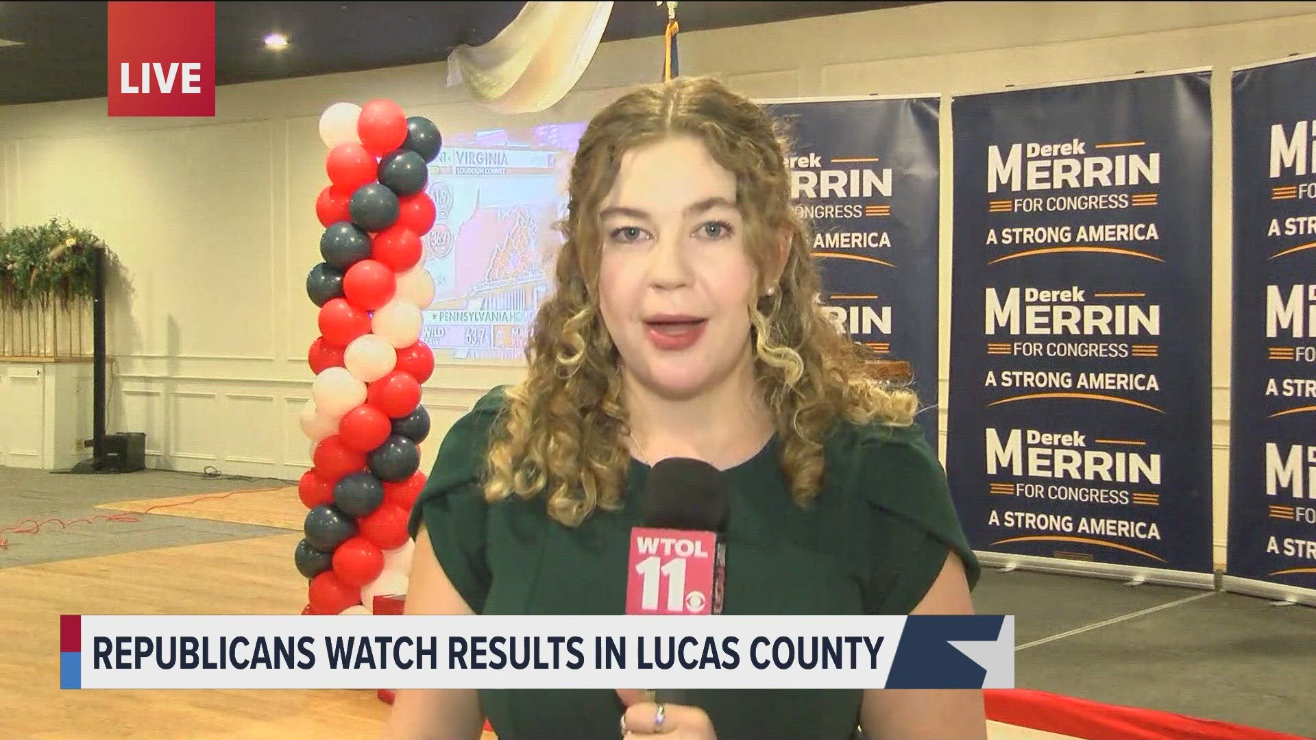 WTOL 11's Megan Hartnett is at the Lucas County GOP watch party headquarters, where people are arriving as polls close in Ohio and Michigan.