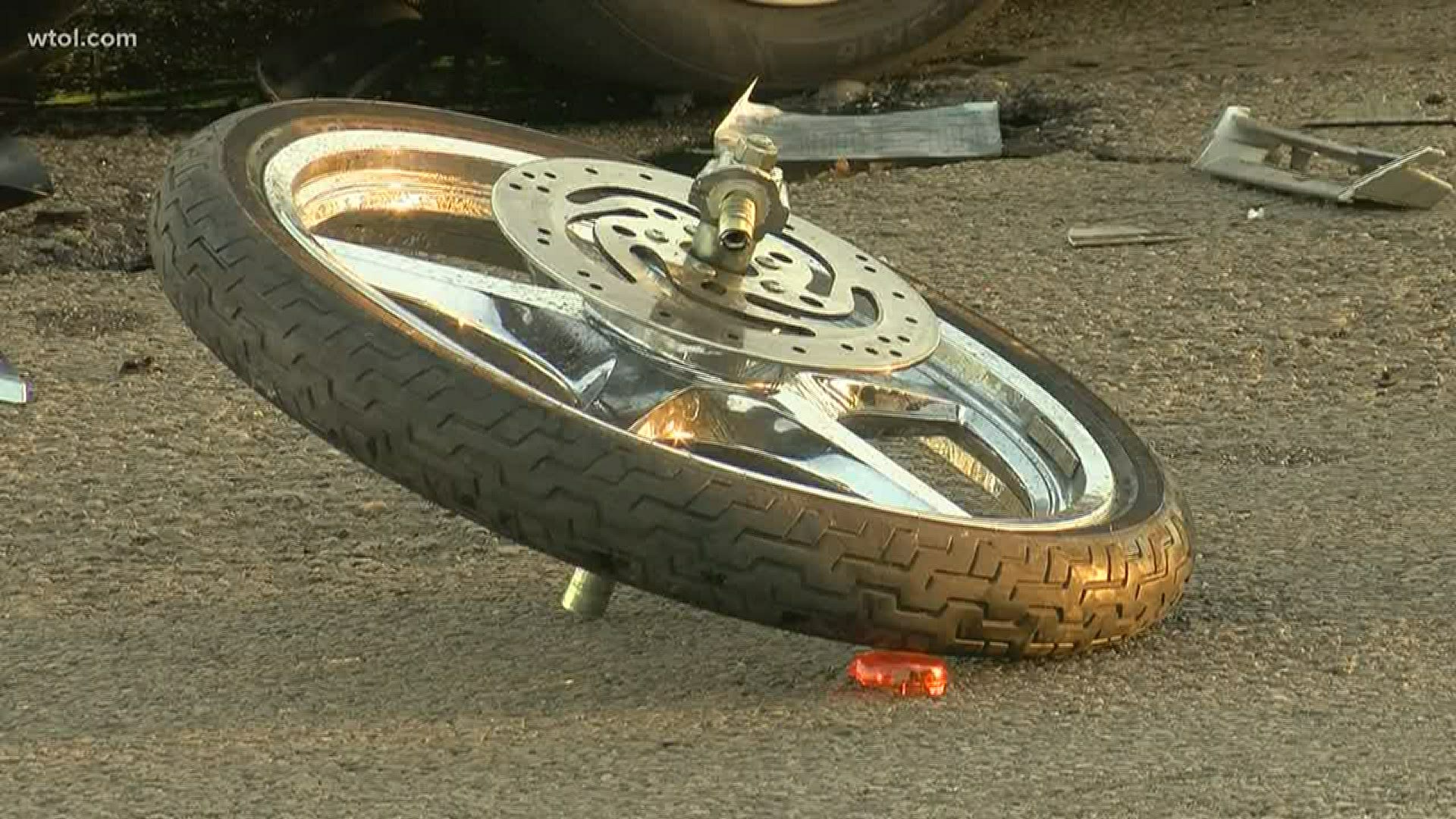 Police say a car was making a left hand turn when it struck the motorcycle head-on.