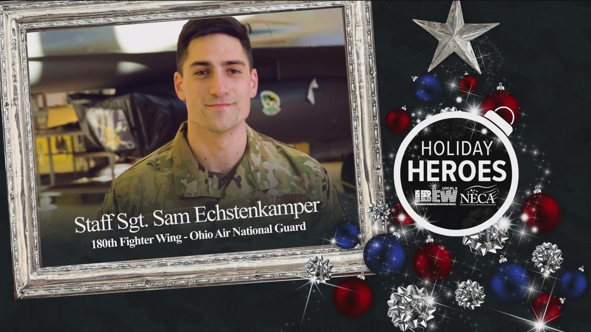 WTOL 11 continues to honor Holiday Heroes with a message from Staff Sgt. Sam Echstenkamper of the Ohio Air National Guard's 180th Fighter Wing.
