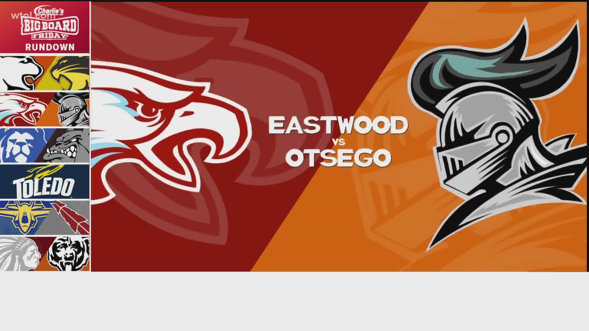 Now to our Game of the Week. NBC title on the line here. Otsego is number 3 in Ohio. A win over Eastwood gives them the Northern Buckeye title outright. Buckle up!