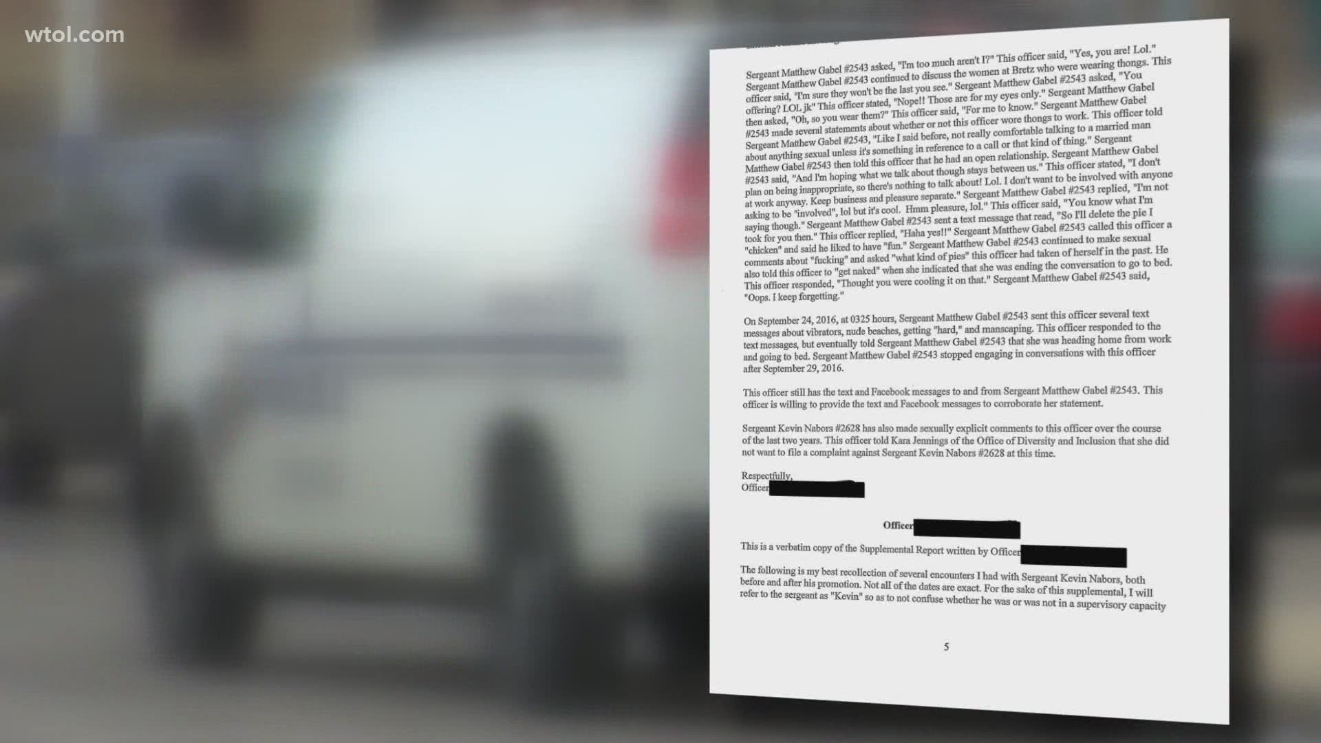 Neither officer will be fired and both face a range of suspensions and mandatory sexual harassment training in the future.