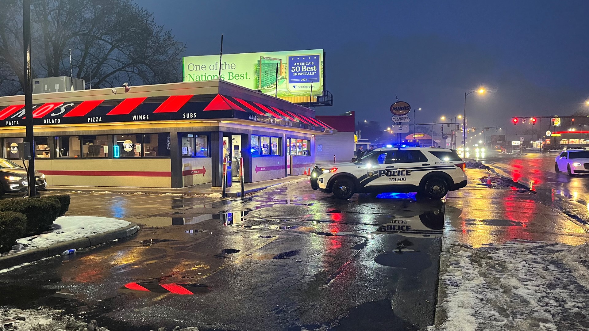 The victim's condition is unknown and no suspects are in custody, officers said at the scene near the intersection of Monroe Street and Central Avenue.