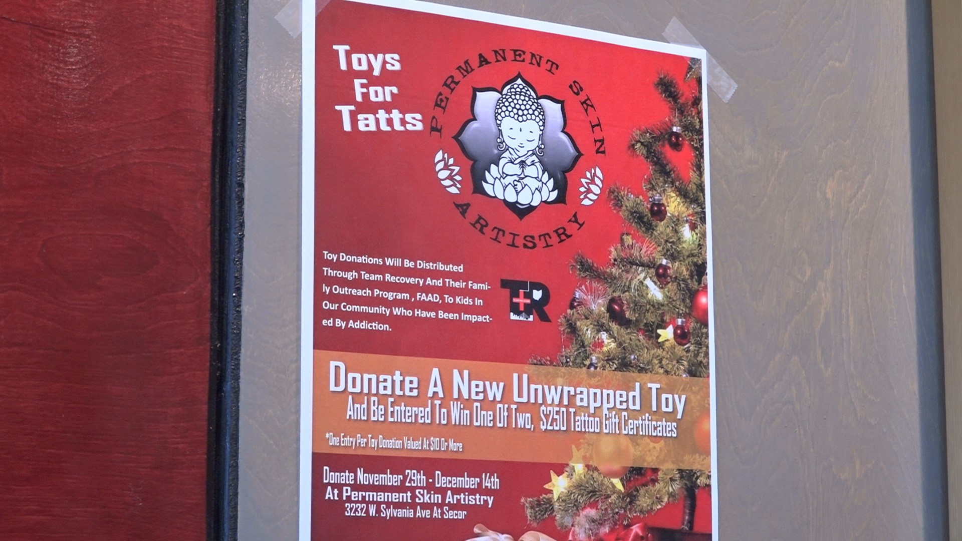 Give a toy ... get a tattoo? That's right, what one local tattoo shop is doing to help needy kids this holiday season.