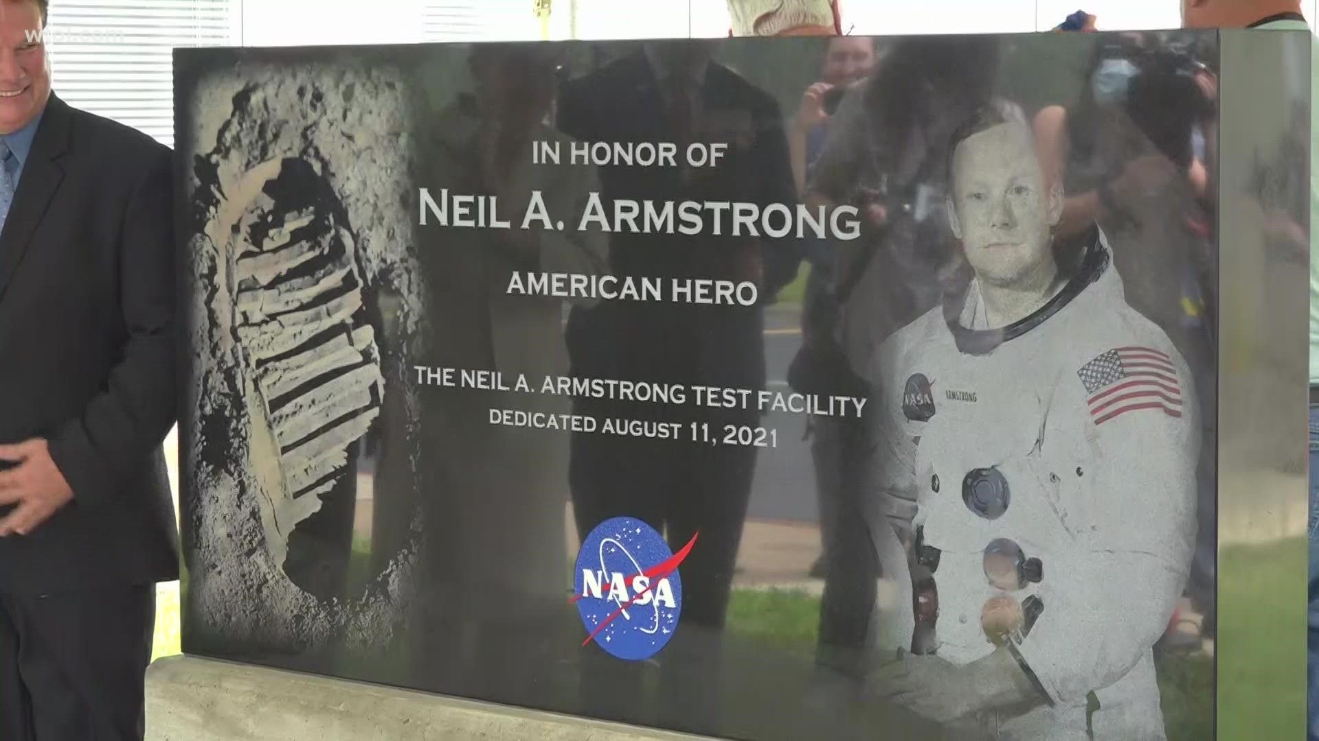 The rededication comes 1 week after what would have been the 91st birthday of the first person to walk on the moon.