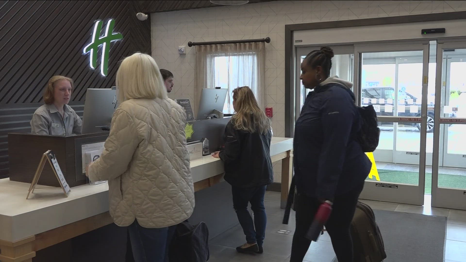 According to Destination Toledo on Friday, less than 350 out of the 5,000 hotel rooms in Lucas County are available.