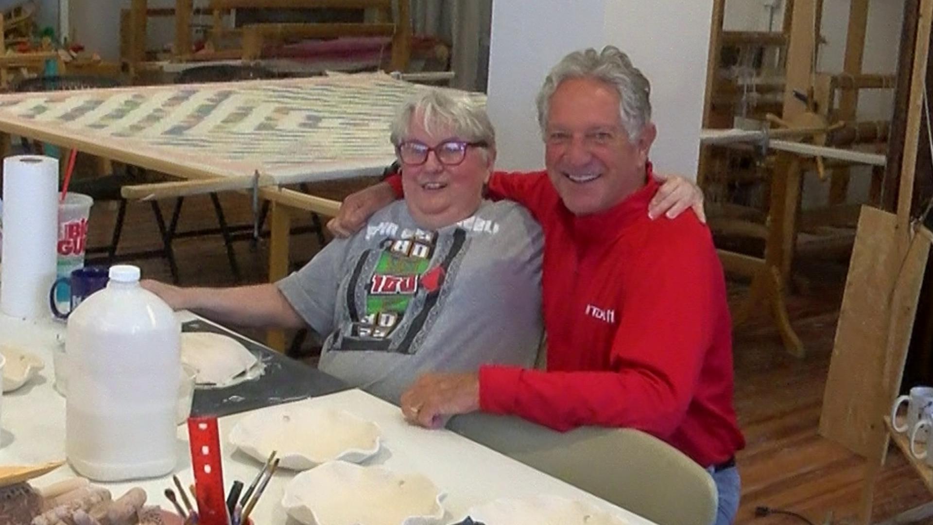 WTOL 11 stopped by Georgette's downtown Maumee and said hello, then went to the Sunshine Art Gallery to surprise Dan Cummins' biggest fan, Sally. Here's how it went.