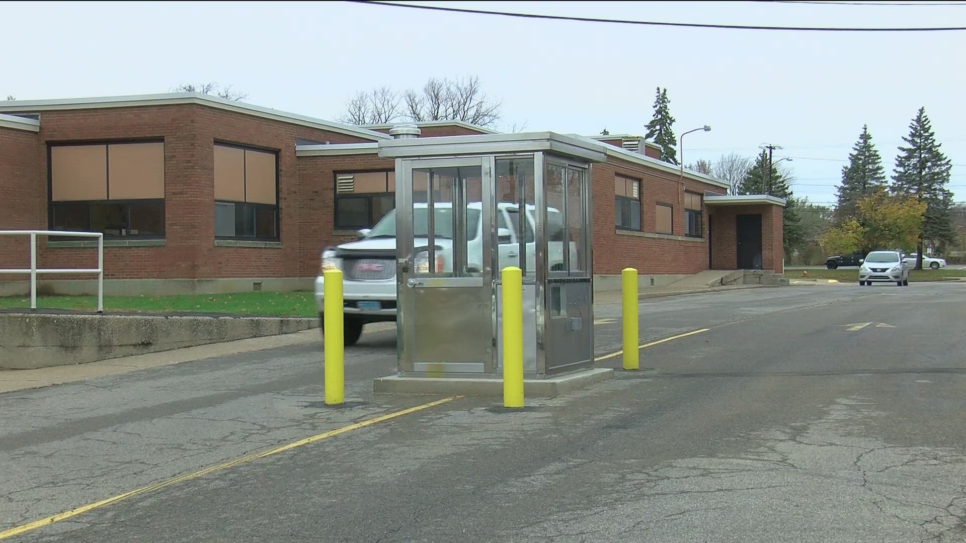 The guard shack will be staffed by an armed security guard.