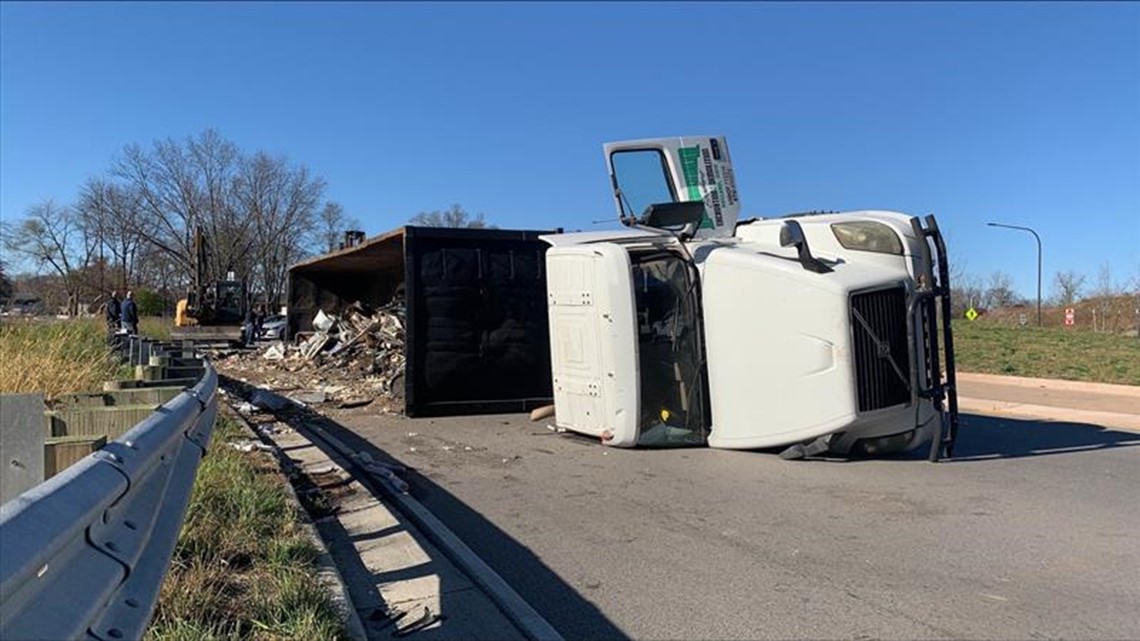 Rollover Truck In West Toledo Roundabout | WTOL 11 | Wtol.com