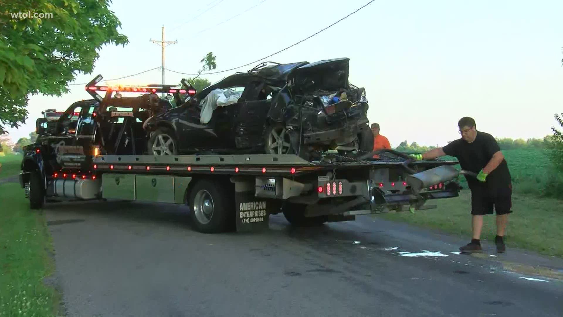 Those in the area of the crash say it was a head-on collision involving a couple and a baby.