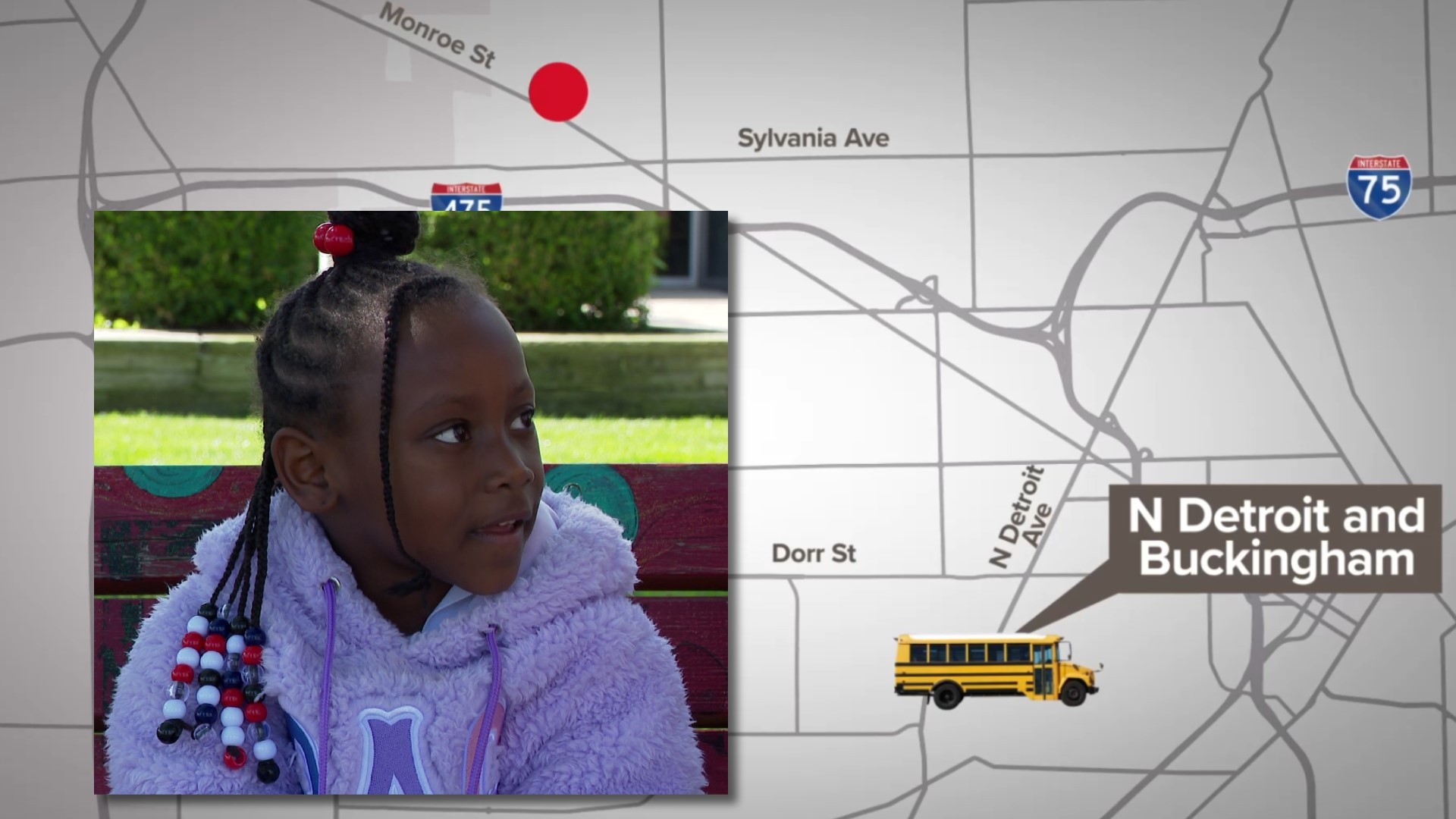 Montanna Harris, 5, walked alone down Detroit Avenue and Buckingham Street until a stranger picked her up.